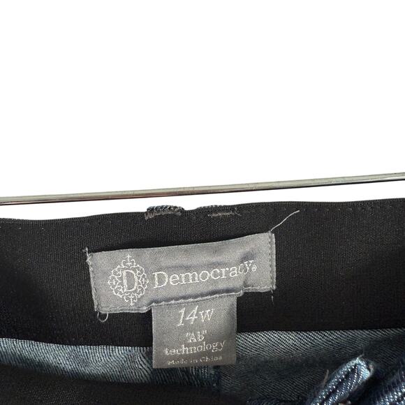 Democracy "Ab" Solution Dark Wash Straight Jeans Hi Rise Stretch Womens 14W - Picture 4 of 7